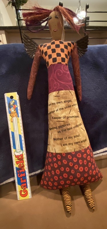 Nancy Camden:Vintage Folk Art Angel:2005: Fun Piece,  Great Imaginative Details