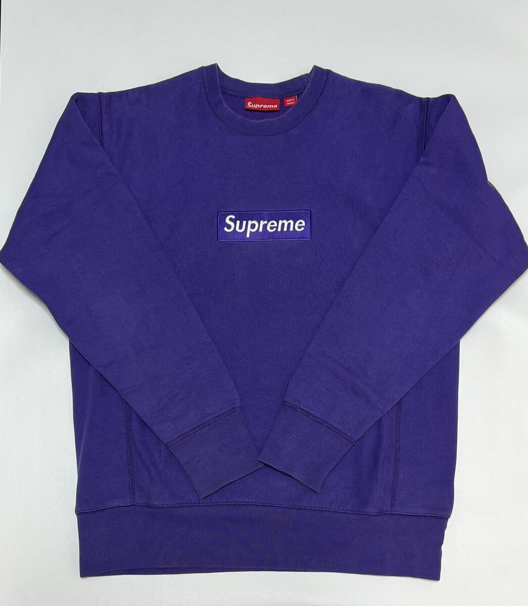 Supreme box logo crewneck purple M | eBay Supreme box logo crewneck purple M | eBay