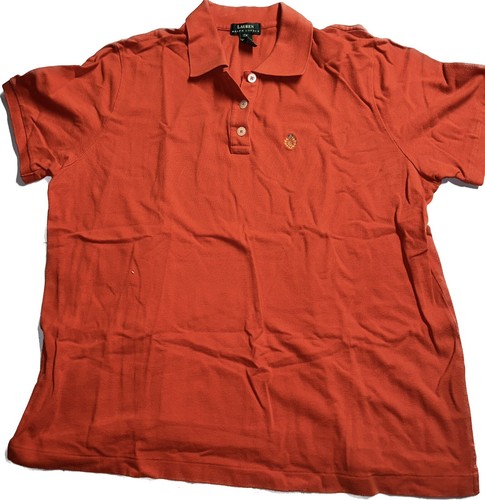 Lauren Ralph Lauren, Vintage 90's Lauren Ralph Lauren Black Label 2XL Orange Polo Shirt
