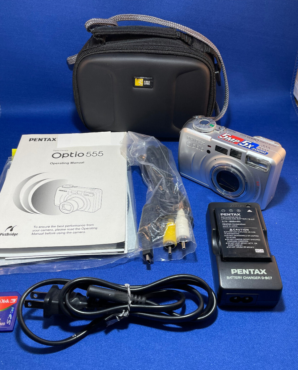 PENTAX Pentax Optio 555 5.0MP Digital Camera, Original Owner Plus