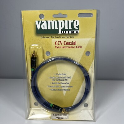 Vampire Wire CCV Coaxial Component Video Cable Gold Plated Connectors 1 Meter