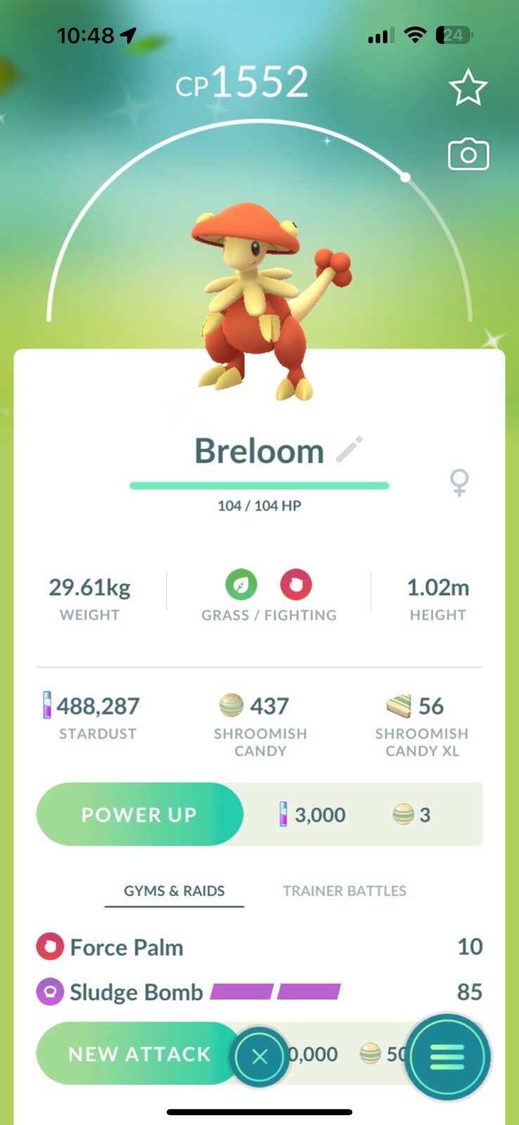 Pokemon GO - Shiny Breloom | Registered or 30 Days Friendship Bonus !!