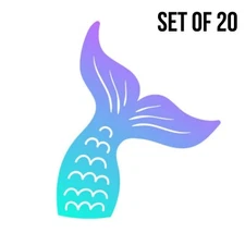 Mermaid Waterslide Nail Art Stickers Decals Set of 20