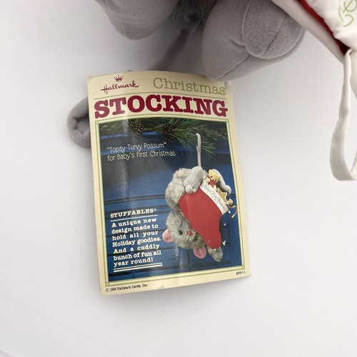 Hallmark Baby’s 1st Christmas Stocking Plush Topsy Turvy Possum 1986 NOS w/ Tag - Picture 3 of 7