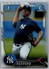 2016 Bowman Chrome 1st Bowman Refractor /499 Domingo Acevedo #BCP35 Yankees