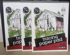 Tracing paper pad- 9"x12"(22.9cmx30.5cm) 40 Sheets, 3 pack