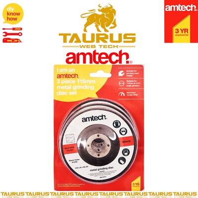 Blue Spot 3pc 115mm Mixed Diamond Cutting Grinder Disc Set 19546