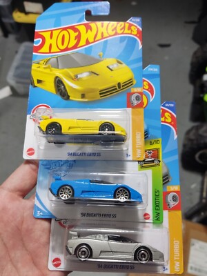  Hot Wheels '94 Bugatti EB110 SS set of 3