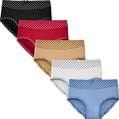 5er Pack FINE WOMAN  Baumwoll  Slip Slips Unterwäsche Unterhose   9080