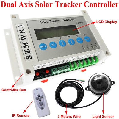 Electronic Dual Axis Solar Tracker Controller Solar Panel Sunlight Auto Tracking
