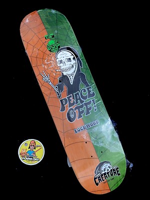 RARE  Peace Off  Sketch Tank CREATURE SKATEBOARDS CODY LOCKWOOD DECK PRO MODEL