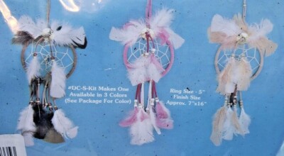 Merri Mac DREAMCATCHERS Dream Catcher Ornament Style Craft Kit Feathers Makes 1