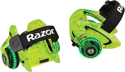 Razor Jetts DLX Heel Wheels Neon Green Roller Skate, Youth 12 Through Adult 12
