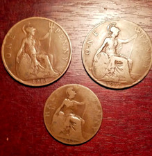 1912-1913 King George V Penny/Half Penny Coins