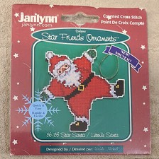 Janlynn 56-153 Star Friends Ornaments Santa Cross Stitch Kit New 2002 Vintage