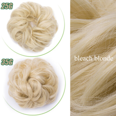 Natural Curly Messy Bun Real as Human Hair Piece Scrunchie Updo Hair Extensions