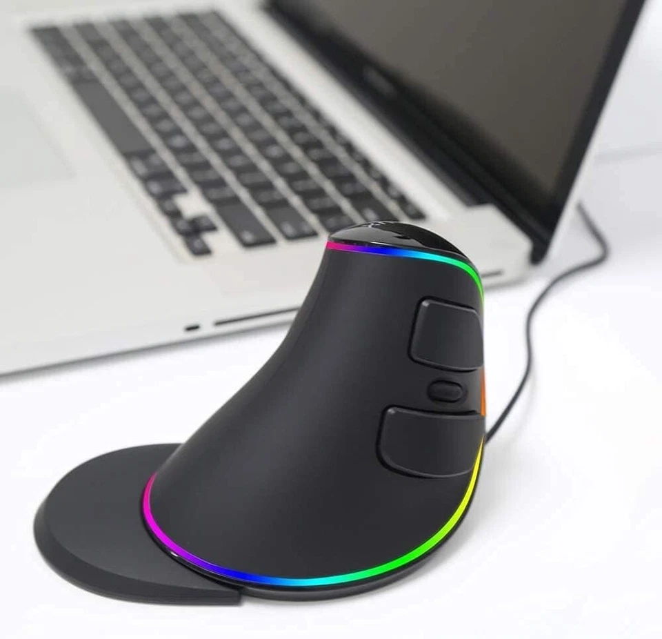 New Ergonomic Vertical Rgb Mouse 6 Buttons, 4000Dpi, and On-Board Software Gifts - Image 2 of 4