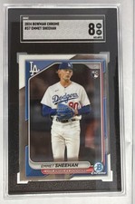 2024 Bowman Chrome Emmet Sheehan #37 RC Dodgers SGC 8