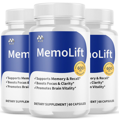 (3 Pack) MemoLift Advanced Brain Max Support Supplement Memo Lift 180 Capsules