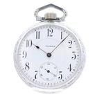 Antique 18s Illinois 17 Jewel Mechanical Pocket Watch 304 Chrome Plated USA
