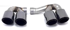 Porsche Cayenne 9Y0 E3 Gen 2 Left&Right Sports Exhaust Tail Pipes Black Genuine