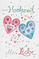 Hochzeit - 4 Styles – GlüCkwunschkarte Im Format 11,5 X 17 Cm Mit Umschlag – Zur