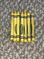 Crayola Retired Dandelion Yellow Crayons Set of 7 Used
