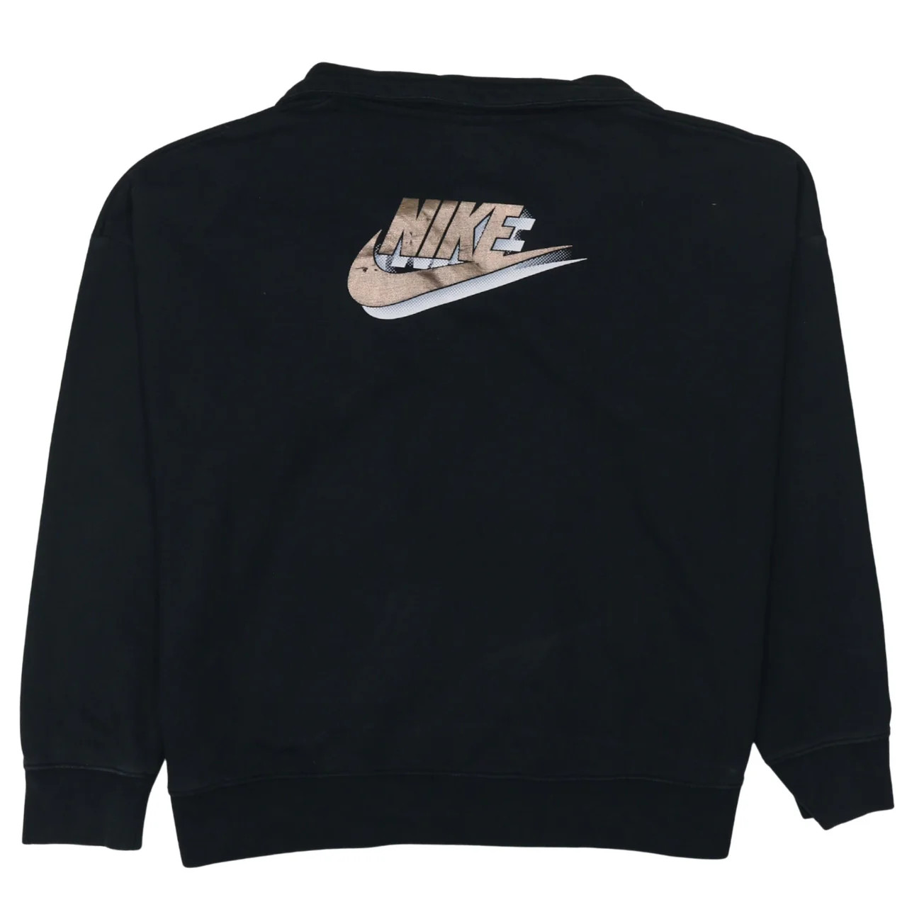 Nike 90's Swoosh Quarter Zip Sweatshirt Large Black image 2