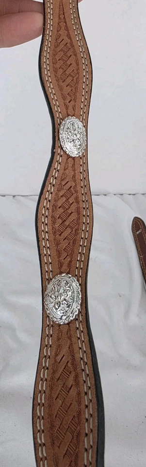 Cinturón de cuero Nocona juvenil talla 28 marrón occidental Foto 4 de 4