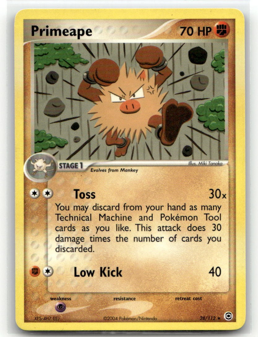 Primeape 28/112 Rare EX FireRed & LeafGreen Pokemon EN LP