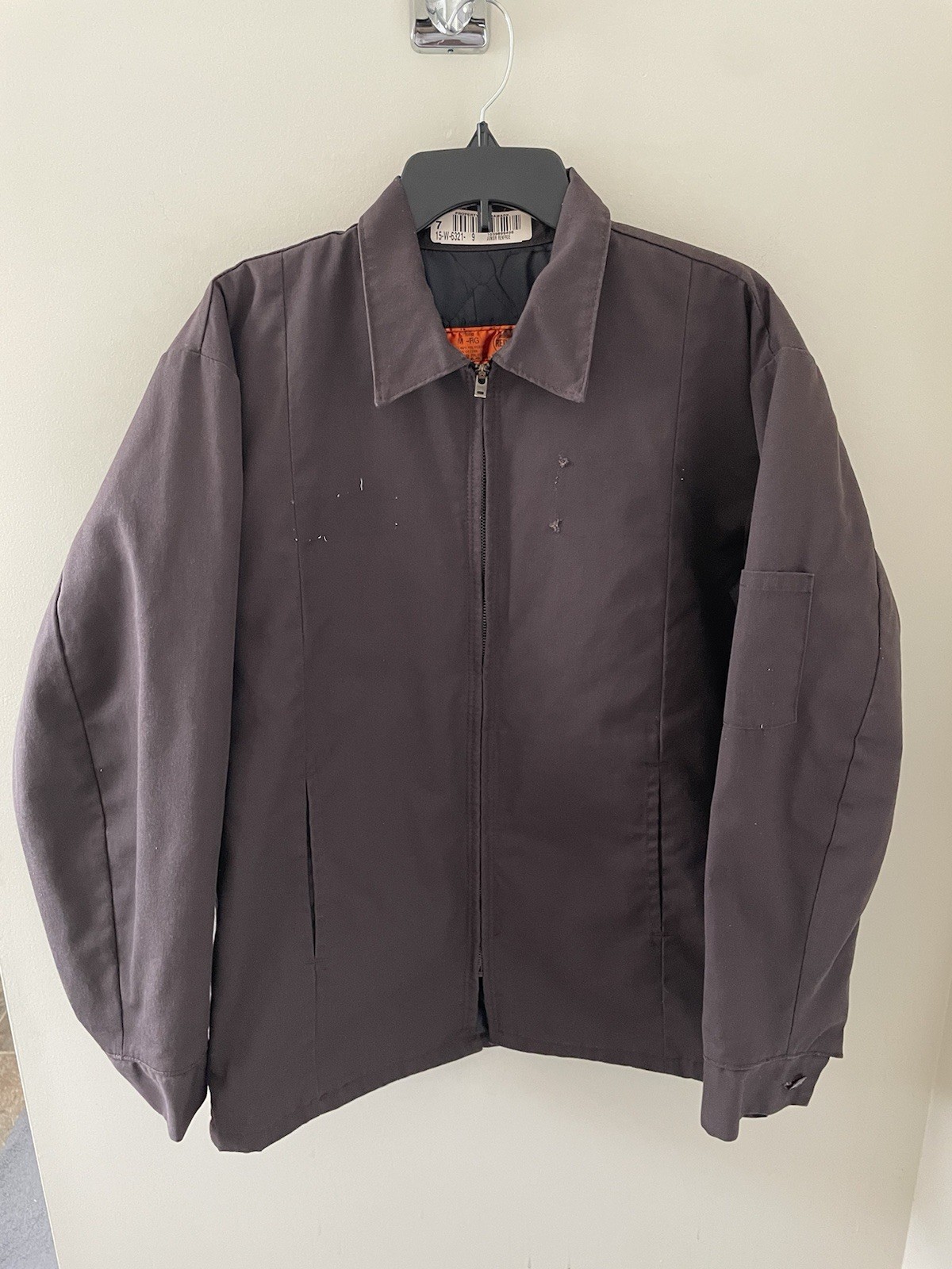 Vintage 90s Red Kap Quilt Lined Full Zip Work Jacket Size Me