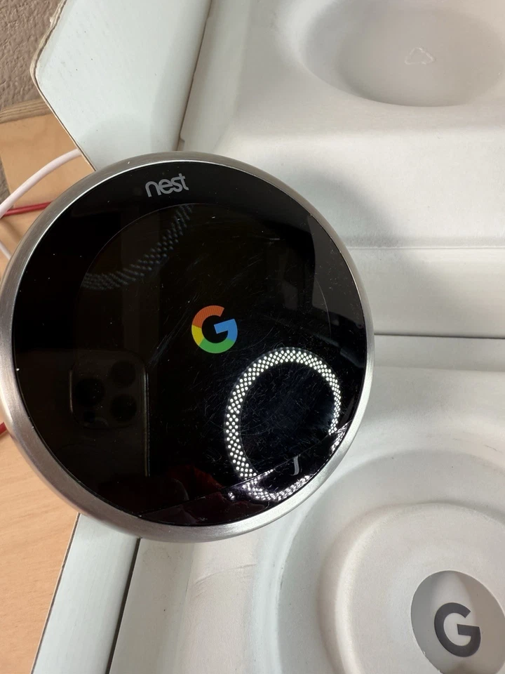 Nest Pro 3rd Gen Learning Thermostat Stainless Steel T3008US - Image 3 of 4