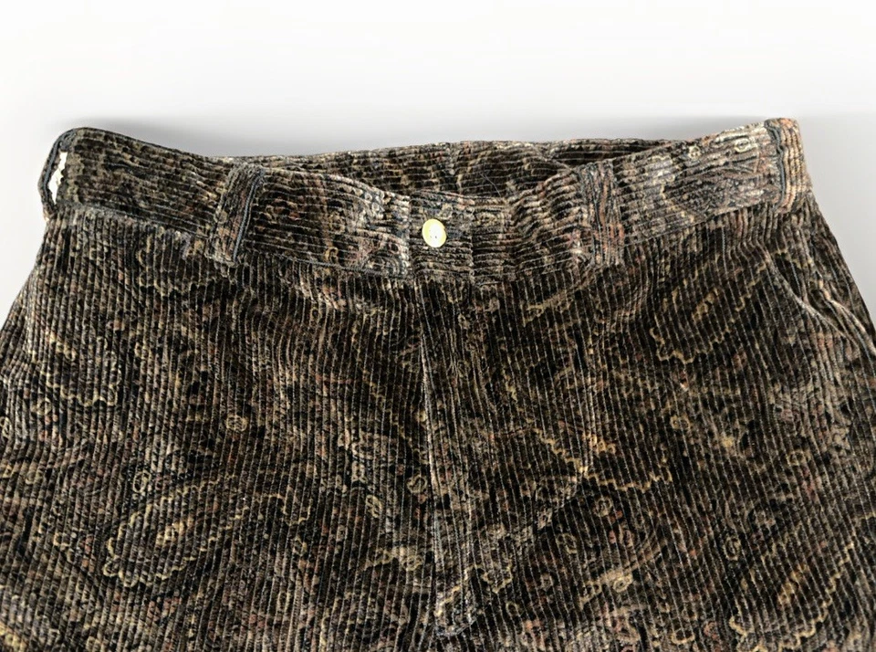 Men’s 36x32 Vintage 90’s Paisley Corduroy Bill’s Khakis Pants preppy Professor  - Image 4 of 4