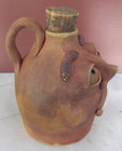 Ugly Face Jug Pottery Pottery Signed Stamped Red Clay Terra Cotta 6" — photo 4