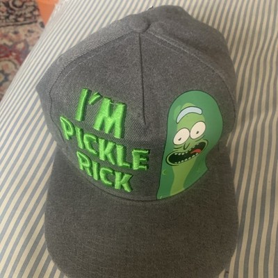 Cartoon Network RICK AND MORTY Gray Snap Back I'm a Pickle Rick Baseball Cap Hat