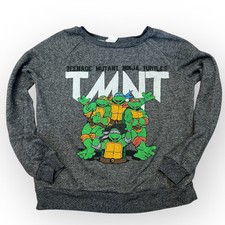 Y2K Nickelodeon Teenage Mutant Ninja Turtles Sweater Grey Size Youth XL Adult S