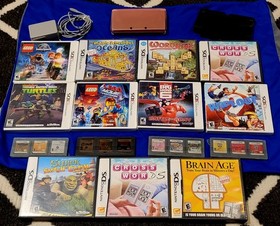NINTENDO 3DS PINK TESTED  WORKING With 5  3ds Games, 18 Ds Games 