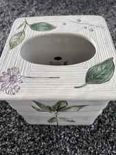 Croscill  Autumn Leaves"  Tissue Box Holder 6.5" x 6"