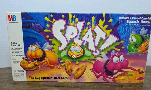 Vintage SPLAT! The Bug Squishin' Race Game 1990 Milton Bradley No Dough