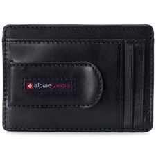 Alpine Swiss Money Clip For Credit Card Mens Leather Wallet Rfid Gift Box