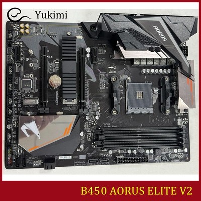 FOR GIGABYTE B450 AORUS ELITE V2 DDR4*4 128GB AMD AM4 ATX Ｍotherboard Test OK
