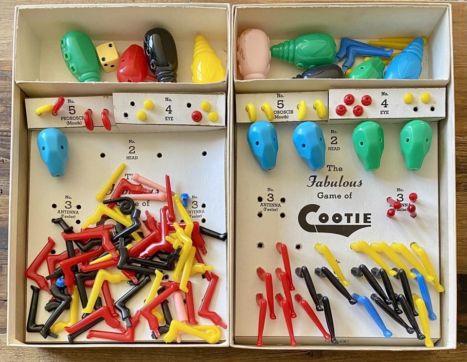 Vintage Cootie Game 1966 Schaper Manufacturing Set Of 2 - Image 2 of 2