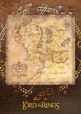 Puzzle (1000 T.) Der Herr der Ringe: Karte von Mittelerde (Schmidt-Spiele) NEU