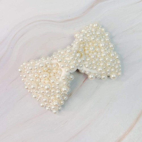 Slip-on Pearl Bow Hair Clip