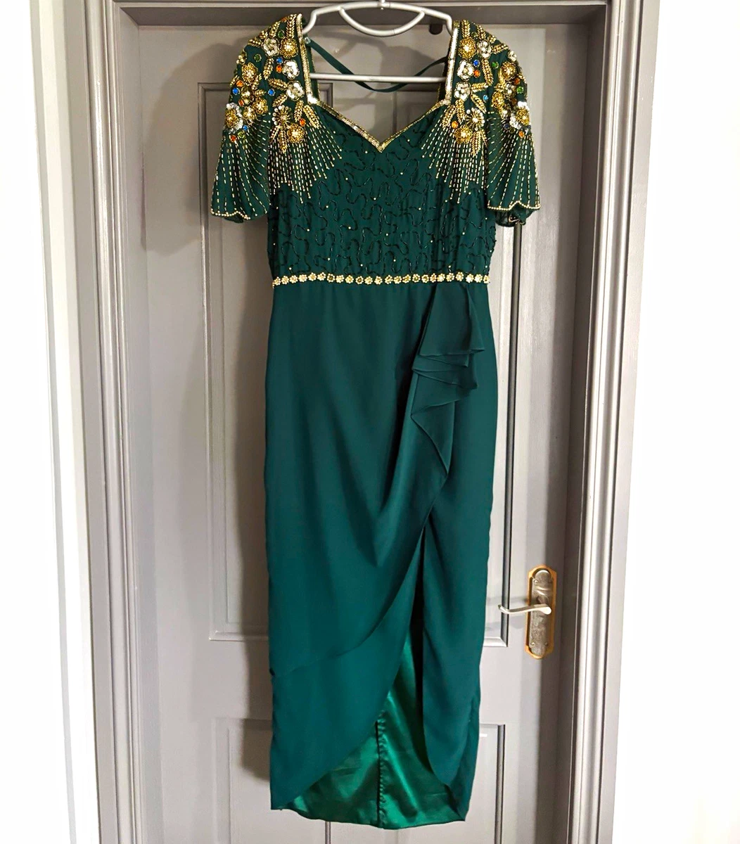 virgos lounge green dress V-Neck Dresses for Women for sale Ebay