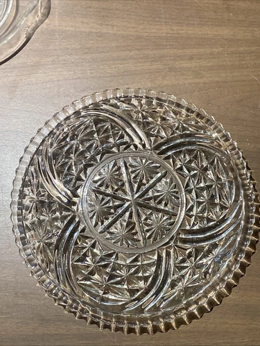 Vintage Anchor Hocking Stars and Bars 12 3/4” Torte Plate