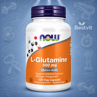 Now Foods, L-GLUTAMINE L-Glutamin 500Mg Immunsystem 120 Veg. Kapseln Super Preis