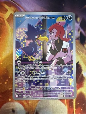 Team Rockets Murkrow Illustration Card 200/182 Destined Rivals Series