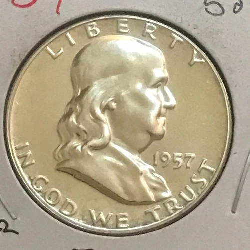 U.S. Franklin Half Near Gem Proof 1957