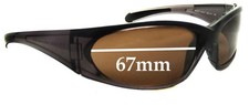 SFx Replacement Sunglass Lenses fits Prada SPS01F - 67mm Wide